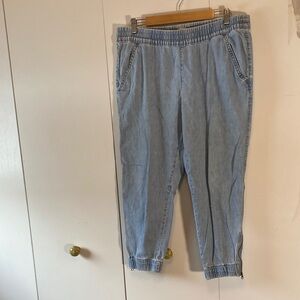Levi's Light Blue Denim Pants with Zipper Detail XL